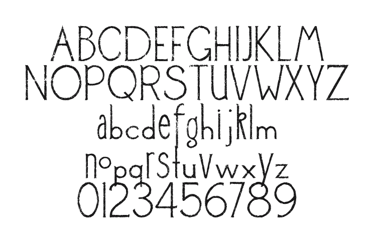 2Peas-Chatter: every letter, A to Z and a to z, and the numbers 0 to 9