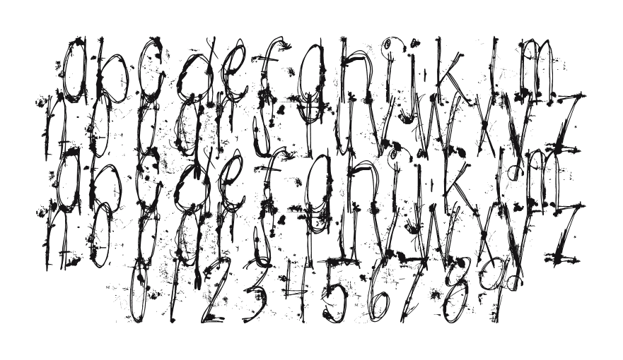 2Peas-Confounded: every letter, A to Z and a to z, and the numbers 0 to 9