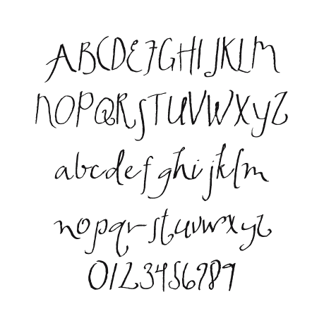 2Peas-Dragonfly: every letter, A to Z and a to z, and the numbers 0 to 9