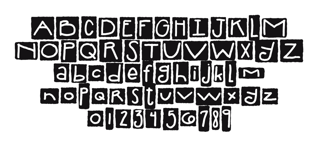 2Peas-Flip-Flops: every letter, A to Z and a to z, and the numbers 0 to 9