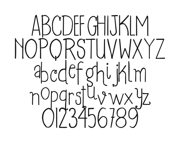 2Peas-Goofball: every letter, A to Z and a to z, and the numbers 0 to 9