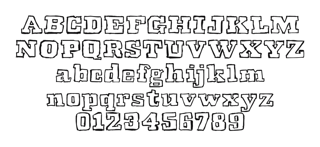 2Peas-RP-FolkHero: every letter, A to Z and a to z, and the numbers 0 to 9