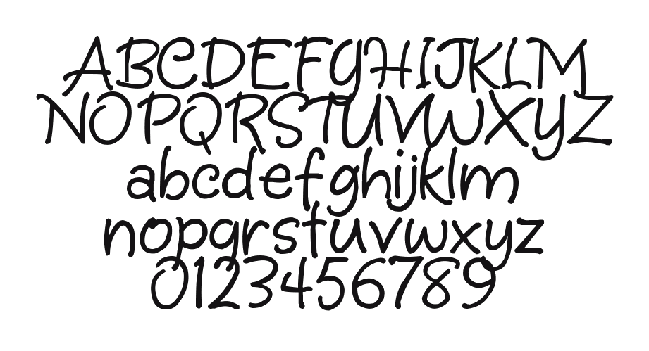 2Peas-Raspberry: every letter, A to Z and a to z, and the numbers 0 to 9