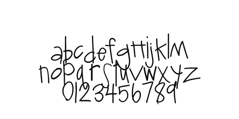 2peas-deserted-island: every letter, A to Z and a to z, and the numbers 0 to 9
