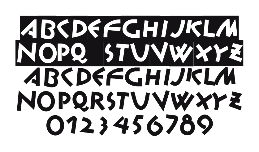 AIAlphaKid-ExtraBlack: every letter, A to Z and a to z, and the numbers 0 to 9