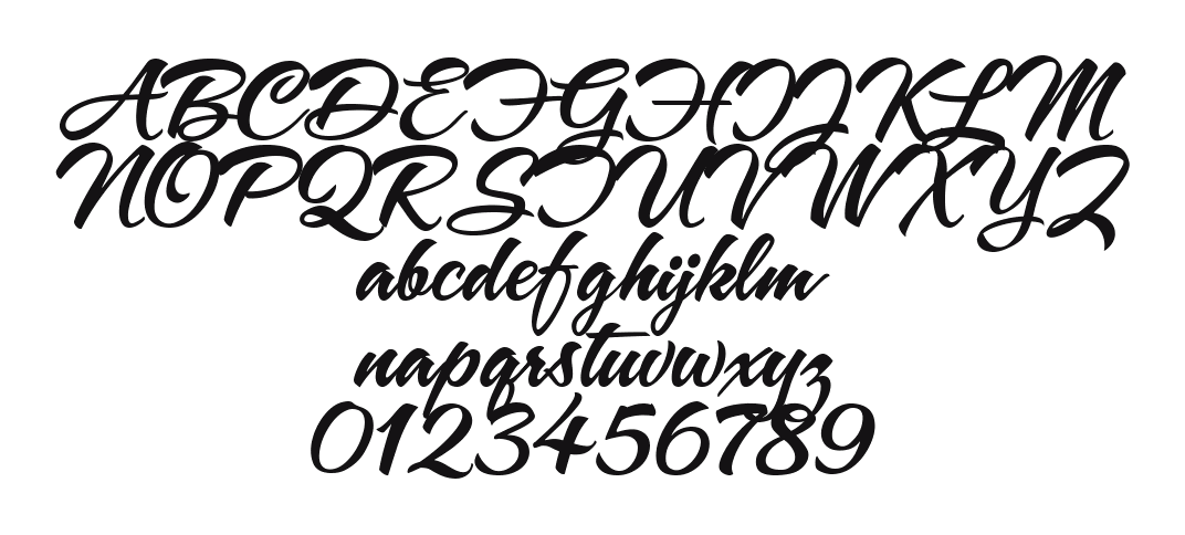 ASSnapperScript: every letter, A to Z and a to z, and the numbers 0 to 9