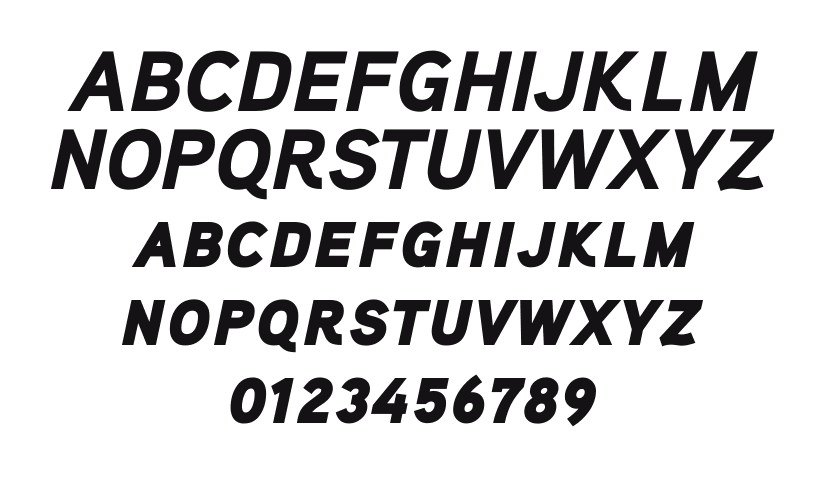Aaux-ProBlack-Italic-SC: every letter, A to Z and a to z, and the numbers 0 to 9