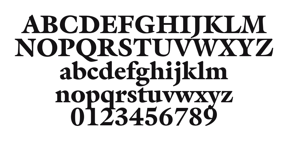 Acanthus-Black-SSi-Black: every letter, A to Z and a to z, and the numbers 0 to 9
