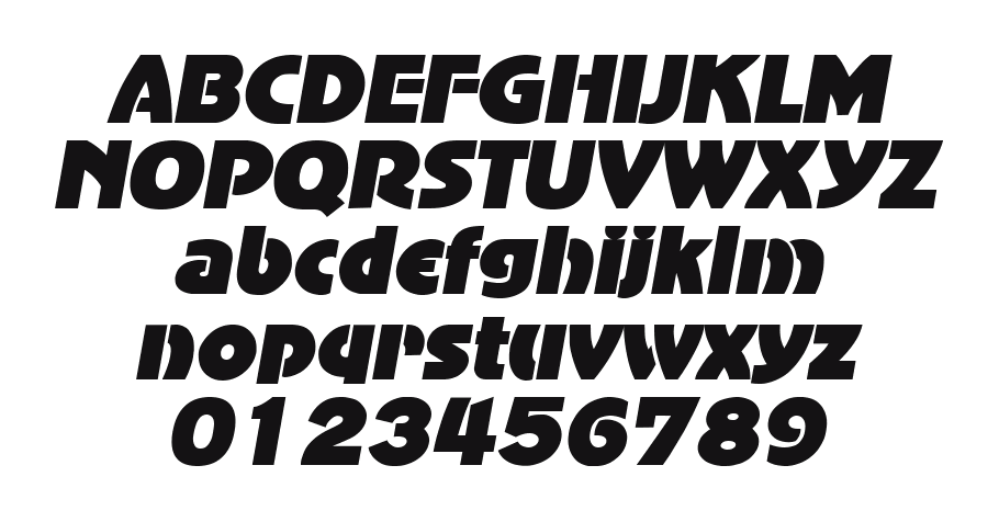 Adventurer-Black-SF-Italic: every letter, A to Z and a to z, and the numbers 0 to 9