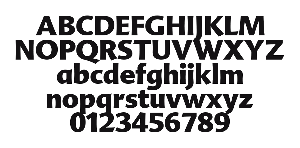 AdvertBlack: every letter, A to Z and a to z, and the numbers 0 to 9
