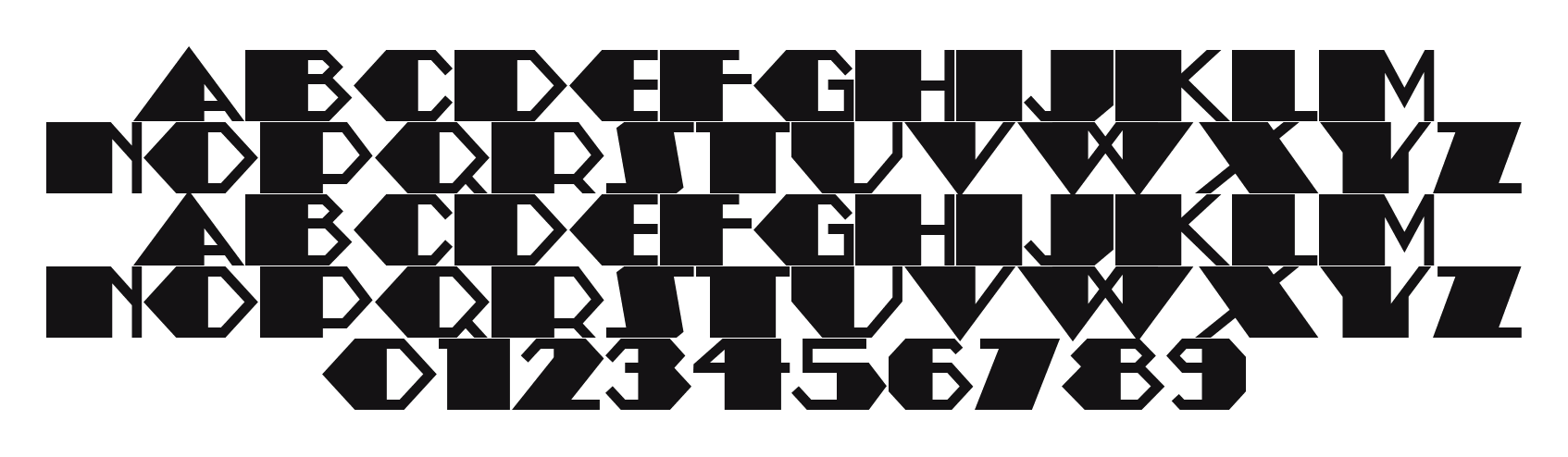 AmstelHeavyNF: every letter, A to Z and a to z, and the numbers 0 to 9