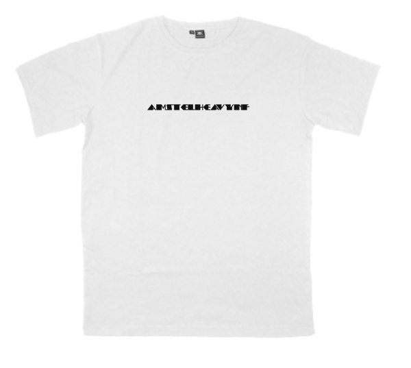 AmstelHeavyNF printed on a t-shirt