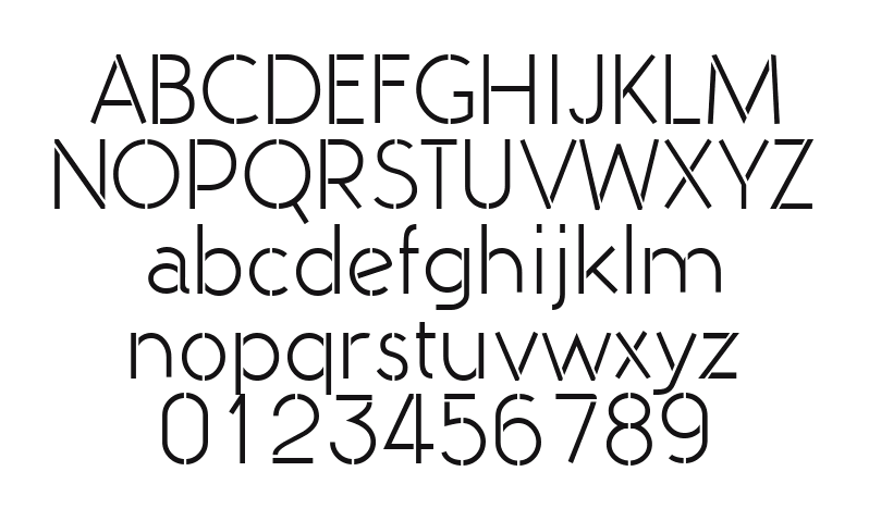 AndrewAndyStencil: every letter, A to Z and a to z, and the numbers 0 to 9