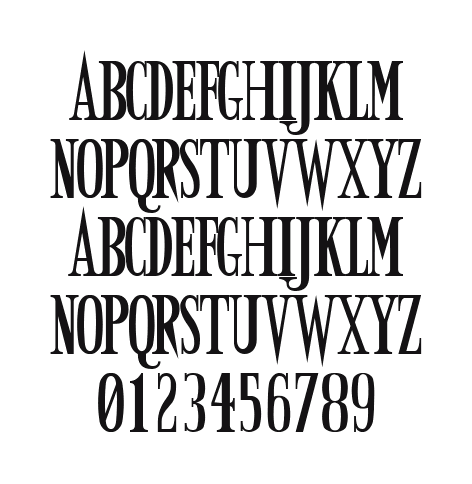 Army-of-Darkness: every letter, A to Z and a to z, and the numbers 0 to 9