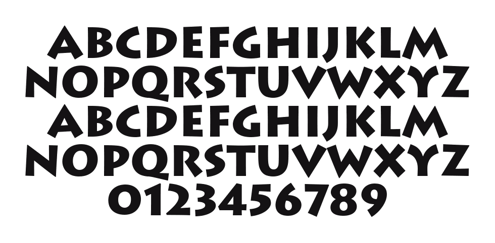 Austere-Black-SSi-Black: every letter, A to Z and a to z, and the numbers 0 to 9