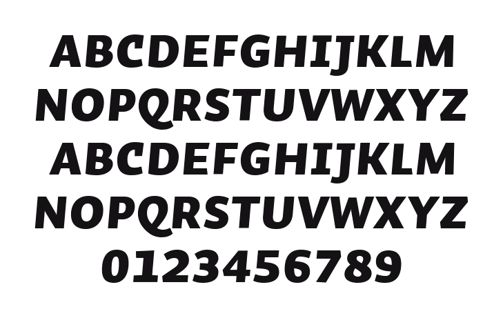 Auto1-BlackItalicSmCp: every letter, A to Z and a to z, and the numbers 0 to 9