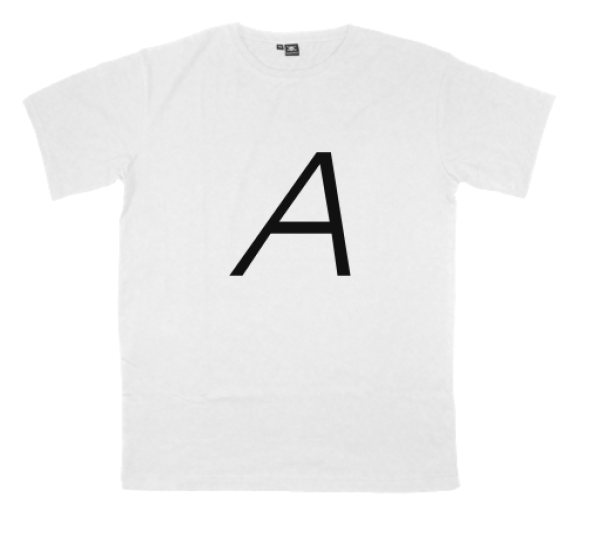 AvantGarde-Italic printed on a t-shirt