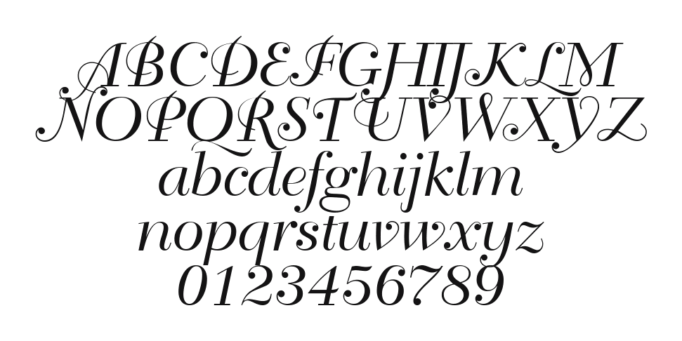 BahiaScriptSSK: every letter, A to Z and a to z, and the numbers 0 to 9