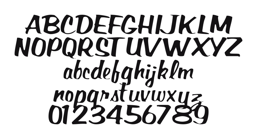 BardotScriptSSK-Italic: every letter, A to Z and a to z, and the numbers 0 to 9