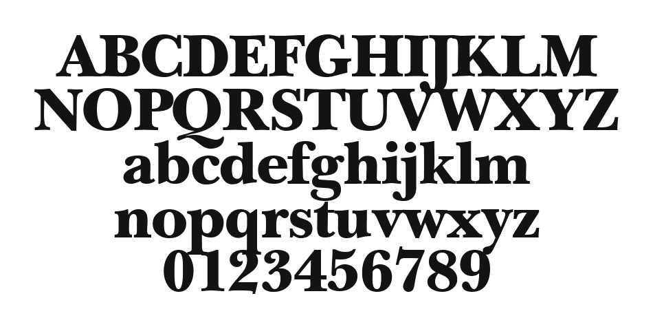 BaskervilleNovaTwoBlack-Regular: every letter, A to Z and a to z, and the numbers 0 to 9