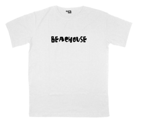 Beachouse printed on a t-shirt