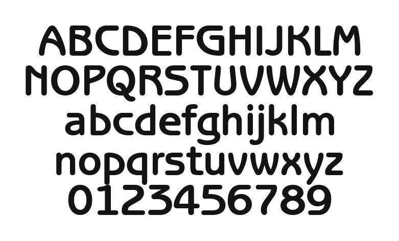 BenguiatGothic-Bold: every letter, A to Z and a to z, and the numbers 0 to 9