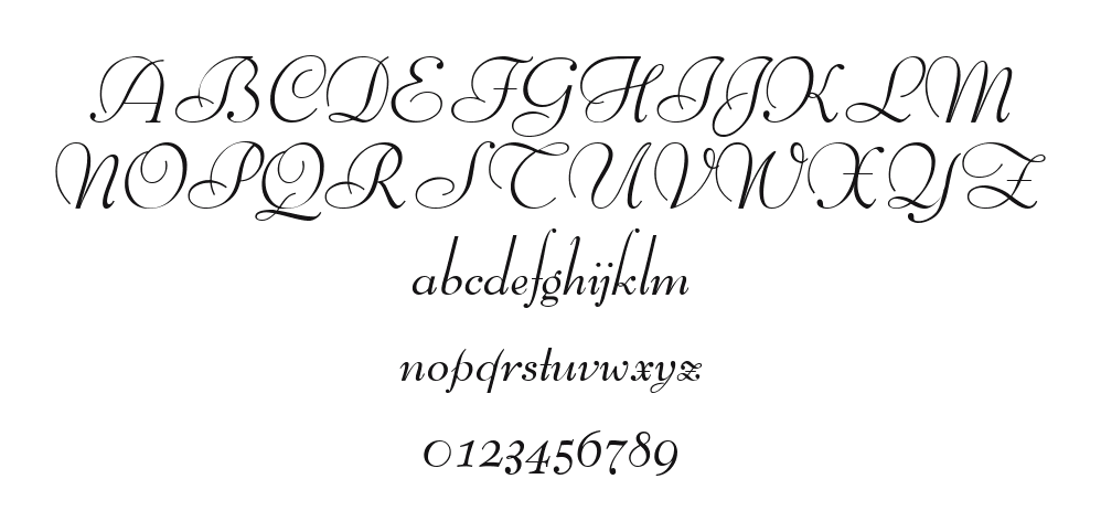 BertScriptDB-Normal: every letter, A to Z and a to z, and the numbers 0 to 9