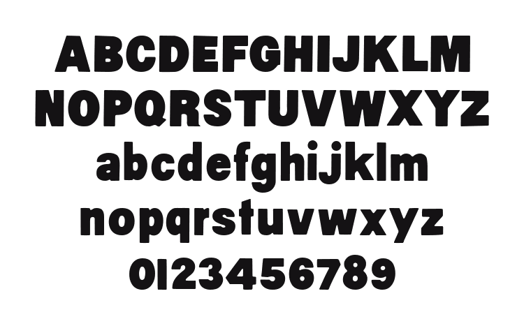 Black-Gothic-HPLHS: every letter, A to Z and a to z, and the numbers 0 to 9