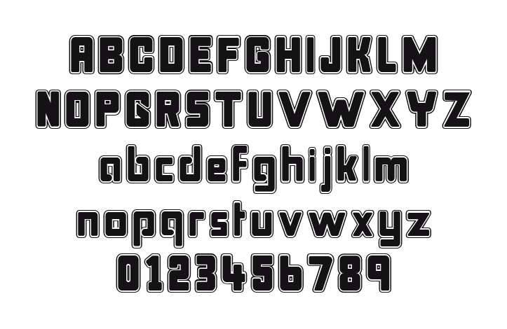 Bonk-College: every letter, A to Z and a to z, and the numbers 0 to 9