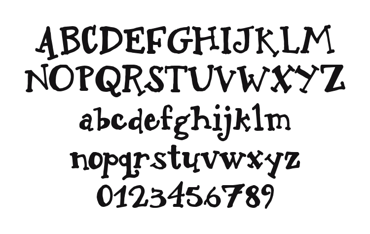CK-Fairytale: every letter, A to Z and a to z, and the numbers 0 to 9