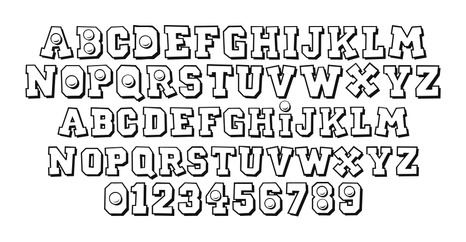 CK-Sports-Plain: every letter, A to Z and a to z, and the numbers 0 to 9