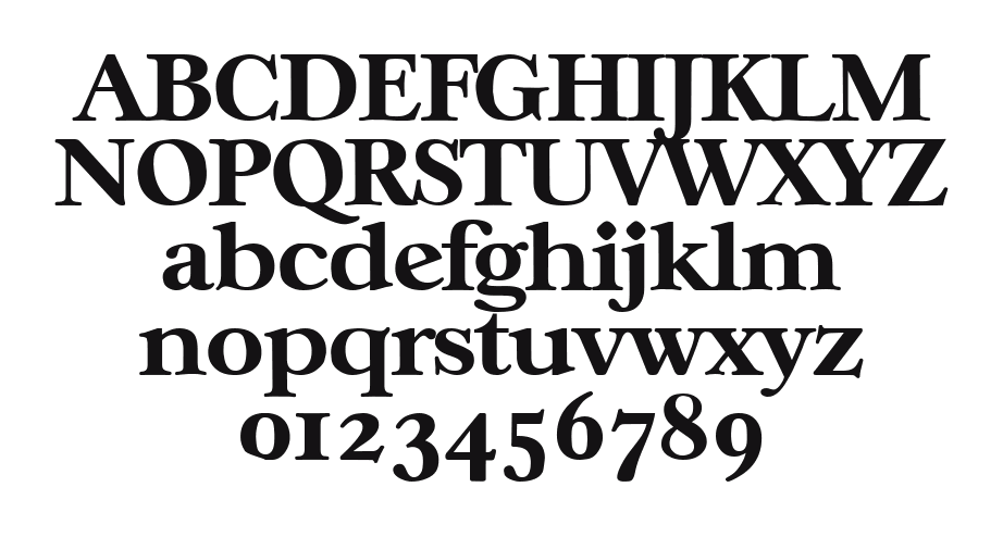 Casablanca-SF-Bold: every letter, A to Z and a to z, and the numbers 0 to 9