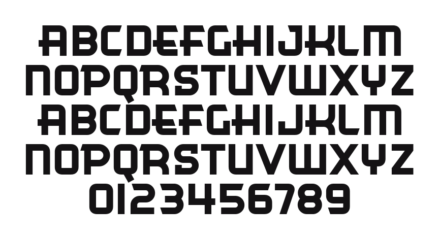 Cinema-Gothic-BTN: every letter, A to Z and a to z, and the numbers 0 to 9