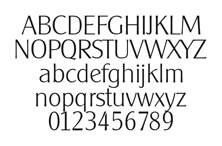 Cleargothic-Xlight: every letter, A to Z and a to z, and the numbers 0 to 9
