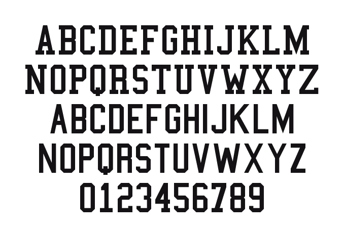 College-Semi-condensed 2: every letter, A to Z and a to z, and the numbers 0 to 9