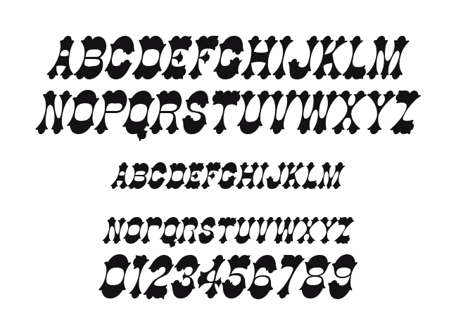 Cowboy-Thin-Italic: every letter, A to Z and a to z, and the numbers 0 to 9
