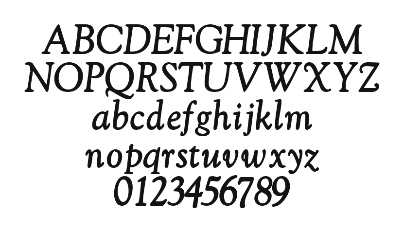 GoudyRetrospectiveSSK-Bold-Italic: every letter, A to Z and a to z, and the numbers 0 to 9