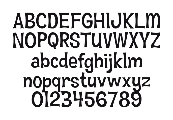 Hawaiian-Aloha-BTN: every letter, A to Z and a to z, and the numbers 0 to 9