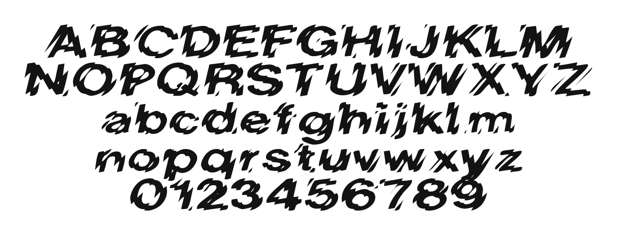 HighVoltageExtended: every letter, A to Z and a to z, and the numbers 0 to 9