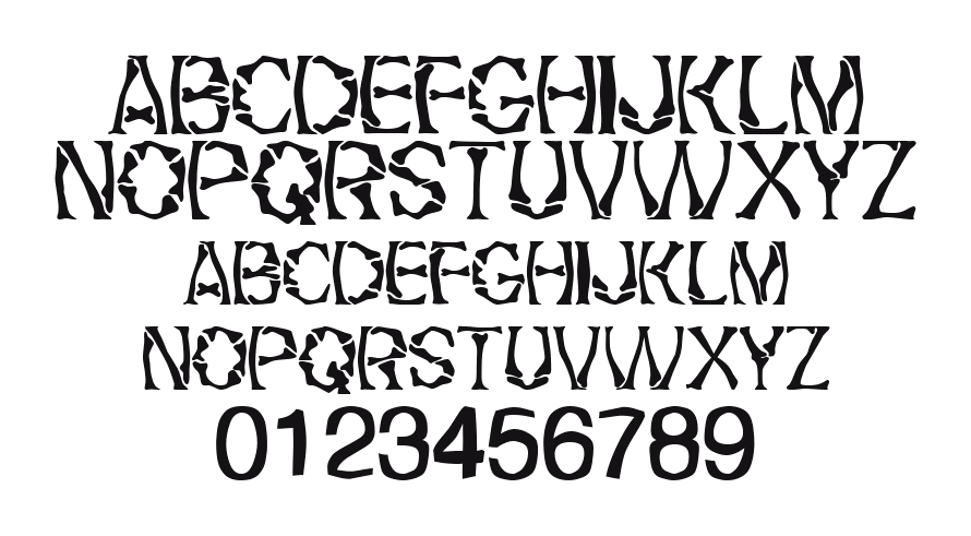 Intaglio: every letter, A to Z and a to z, and the numbers 0 to 9