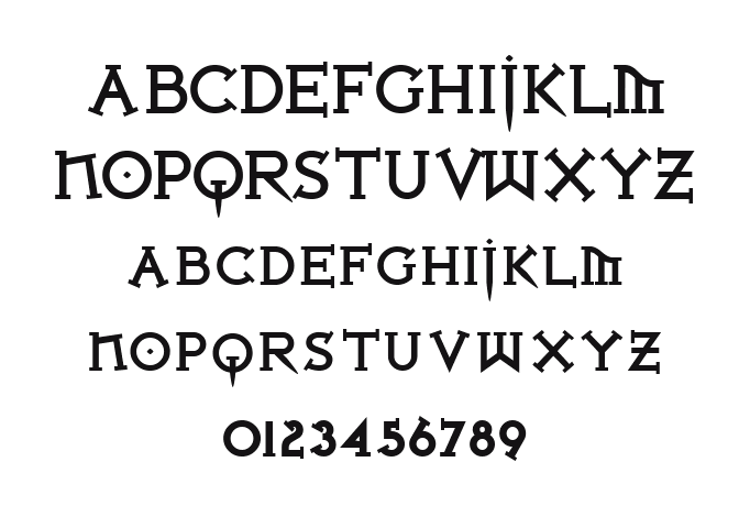 Iron-League-smallcaps-Black: every letter, A to Z and a to z, and the numbers 0 to 9