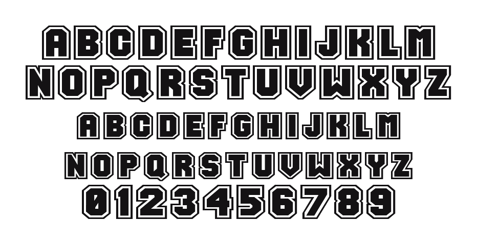 Jersey-Extended-Normal: every letter, A to Z and a to z, and the numbers 0 to 9