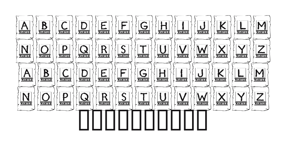 KR-Wanted: every letter, A to Z and a to z, and the numbers 0 to 9