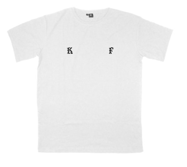Kiddy-Flakey printed on a t-shirt