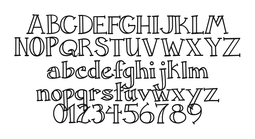 LD-Double-Line: every letter, A to Z and a to z, and the numbers 0 to 9