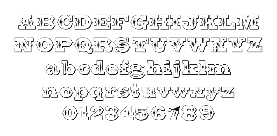 LD-Western: every letter, A to Z and a to z, and the numbers 0 to 9