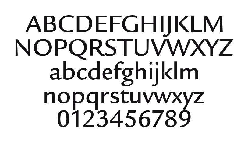 Legacy-Sans-ITC-Medium: every letter, A to Z and a to z, and the numbers 0 to 9