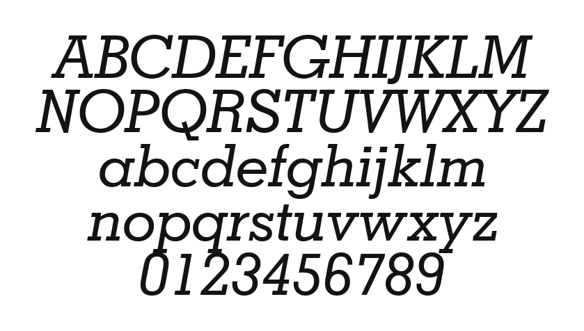 Louisville-Medium-Italic-BT: every letter, A to Z and a to z, and the numbers 0 to 9