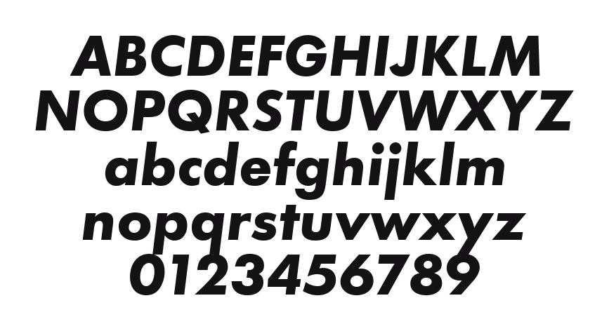 Mañana-Bold-Italic: every letter, A to Z and a to z, and the numbers 0 to 9