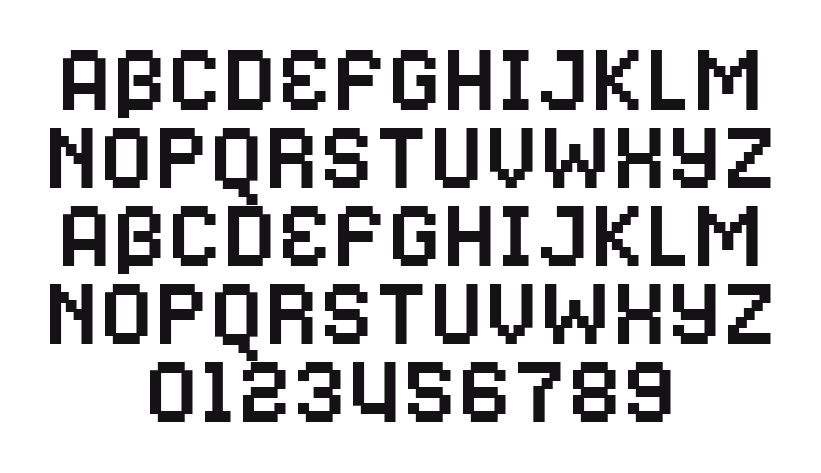 MassiveBlur: every letter, A to Z and a to z, and the numbers 0 to 9